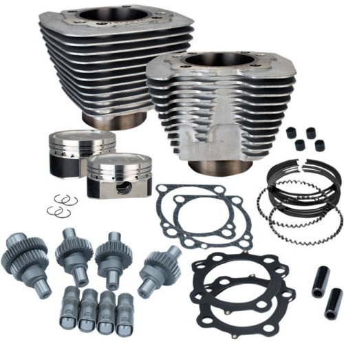 PartzBiz HD: 4404154-S&S Cycle Silver Powder Coat 883cc ถึง 1200cc Hooligan Big Bore Kit XL 00-17 | 910-0607 PartzBiz HD: 4404154-S&S Cycle Silver Powder Coat 883cc ถึง 1200cc Hooligan Big Bore Kit XL 00-17 | 910-0607