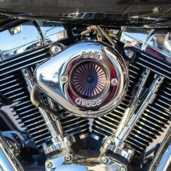PartzBiz HD SS170-0721A - S&S Cycle Stealth Air Stinger Kit Chrome Teardrop Harley BT Cable Throttle 01-17