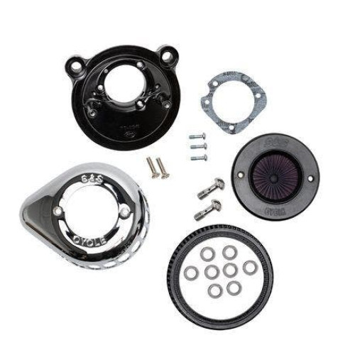 PartzBiz HD: 4404127-S&S Cycle Stealth Air Stinger Kit Chrome Teardrop Harley Sportster XL 07-Up