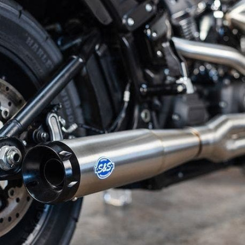 PartzBiz HD: 4404130-S&S Cycle SuperStreet 2-1 Exhaust System Stainless w/ Black Tip M8 Softail 18-Up Harley PartzBiz HD: 4404130-S&S Cycle SuperStreet 2-1 Exhaust System Stainless w/ Black Tip M8 Softail 18-Up Harley