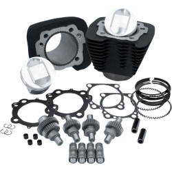 PartzBiz HD SS910-0701 - S&S Cycle Wrinkle Black 1200cc To 1250cc Hooligan Big Bore Kit XL 00-17 | 910-0608