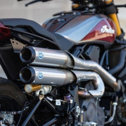 PartzBiz HD SS550-0950B - S&S Cycles 550-0950B Stainless Grand National 2-2 Full Exhaust Indian FTR1200 1810-2681 18102681 HIGH MOUNT SCRAMBLER FLAT TRACKER PERFORMANCE BEST FOR