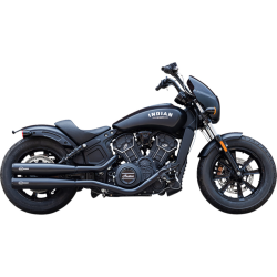 PartzBiz HD SS4110-266-R - S&S Grand National Black Slip-On Mufflers Race Only 4 Harley 19-23 Scout Models | 4110-266-R