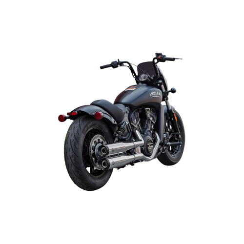 PartzBiz HD: 4404117-S&S Grand National Chrome Slip-On Mufflers 49 State 4 Harley 19-23 Scout Models | 4110-156