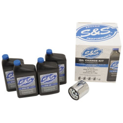 PartzBiz HD SS-153965 - S&S ชุดเปลี่ยนถ่ายน้ำมันเครื่อง Harley 84-99 Big Twin 86-17 XL 4 Quarts 20W-50 Chrome Oil Filter 153965 3601-0412 36010412 PartzBiz HD SS-153965 - S&S ชุดเปลี่ยนถ่ายน้ำมันเครื่อง Harley 84-99 Big Twin 86-17 XL 4 Quarts 20W-50 Chrome Oil Filter 153965 3601-0412 36010412
