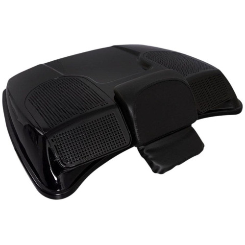PartzBiz HD: 4403997-ฝาปิดอาน Tramp Tour-Pak พร้อมอะแดปเตอร์ตัดลำโพง Harley Touring 14-Up
