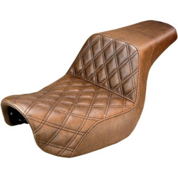 PartzBiz HD DS08030568 - Saddlemen 806-04-172BR สีน้ำตาล Step Up ด้านหลัง LS ที่นั่ง 06-17 Harley Dyna FXD FLD FXDWG 0803-0568 08030568