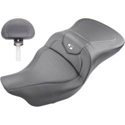 PartzBiz HD DS08011193 - Saddlemen 808-07B-185BR โซฟา Road 2 ที่นั่งพร้อมพนักพิง HD Touring FLH/T 08-Up