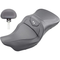 PartzBiz HD DS08011194 - Saddlemen 808-07B-185BRHC โซฟาปรับอุณหภูมิได้ 2 ที่นั่งพร้อมพนักพิง HD FLH/T 08-Up