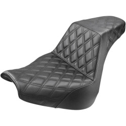 PartzBiz HD DS08021166 - Saddlemen 818-31-175 Saddlehyde Stitched 2-Up Seat 18-20 Harley Softail Breakout FXBR FXBRS Step Up Customอัพเกรดเปลี่ยนที่ดีที่สุดใหม่จักรยานรถจักรยานยนต์ที่นั่งอานDiamond Latticeเย็บหนัง