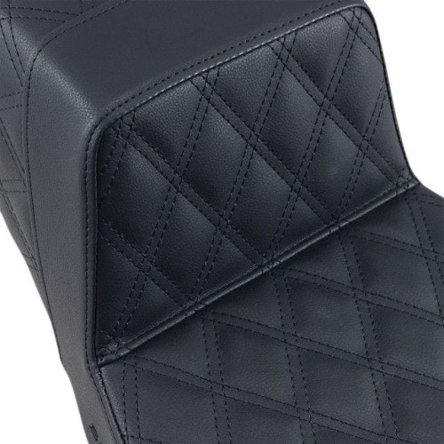 PartzBiz HD: 4403921-Saddlemen สีดำ Full Lattice Stitch LS Diamond Step Up Seat Harley FLH 97-07 | 897-06-175