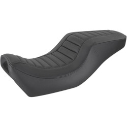 PartzBiz HD DS08102235 - Saddlemen Black Hog Killers 2-Up Seat Pleated Gel Harley Street XG 750 500 15-20