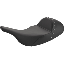PartzBiz HD DS08011336 - Saddlemen Black Knuckle Solo Seat Ribbed Harley Street Glide Road King 97-07