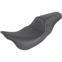 PartzBiz HD DS08011281 - Saddlemen Black Speed Merchant 2-Up Seat Diamond Stitch Harley Touring 08-Up