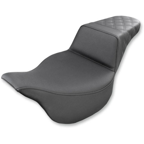 PartzBiz HD: 4403884-Saddlemen Black Step Up 2-Up ด้านหลัง Lattice Stitched Harley Touring 08-Up