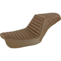 PartzBiz HD DS08030657 - Saddlemen Brown Step Up 2-Up Seat Tuck n Roll & Lattice Stitch Harley Dyna 04-05 0803-0657 08030657 804-04-176BR FXD GLIDE SUPER กว้างแผ่นแคบ PartzBiz HD DS08030657 - Saddlemen Brown Step Up 2-Up Seat Tuck n Roll & Lattice Stitch Harley Dyna 04-05 0803-0657 08030657 804-04-176BR FXD GLIDE SUPER กว้างแผ่นแคบ