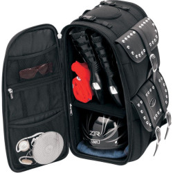 PartzBiz HD DS35150083 - Saddlemen Chrome Studded S3500 Deluxe Sissy Bar Bag Motorcycle Luggage Harley | 3515-0083 PartzBiz HD DS35150083 - Saddlemen Chrome Studded S3500 Deluxe Sissy Bar Bag Motorcycle Luggage Harley | 3515-0083
