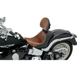 PartzBiz HD DS08220188 - Saddlemen Distressed Brown Leather Lariat พนักพิงคนขับ Harley 08-19 | 11567B