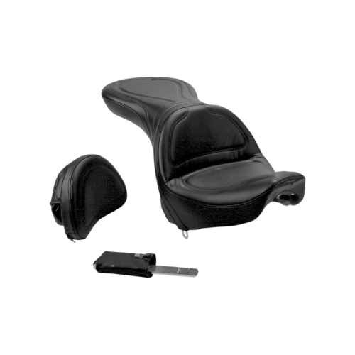 PartzBiz HD: 4403727-ที่นั่ง Saddlemen Explorer Harley พร้อมพนักพิงสำหรับ 00-07 FXSTD 8252JS | 8252JS