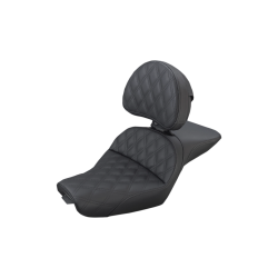PartzBiz HD DS08040723 - Saddlemen Explorer Lattice Stitch Seat 4 Harley 04-20 XL W/4.5 Gal ถัง | 807-03-030LS