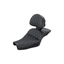 PartzBiz HD DS08040724 - Saddlemen Explorer Lattice Stitch Seat 4 Harley 04-22 XL W/3.3 Gal ถัง 10-22 XLX | 807-11-030LS