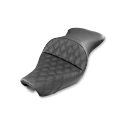 PartzBiz HD DS08040664 - Saddlemen Explorer Lattice Stitch Touring Seat 4 Harley 04-20 XL W/4.5 Gal ถัง | 807-03-029LS