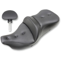 PartzBiz HD DS08011048 - Saddlemen Extended Reach Heated Sofa Pillow Seat W/ Backrest 08-23 Harley FLHT | 80807B-183BRHCT