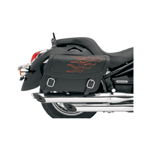 PartzBiz HD: 4403699-Saddlemen Highwayman Tatto สีส้ม Stitch Medium Universal Throwover Saddlebags | X021-05-0406