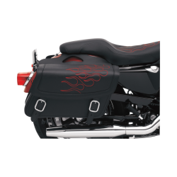 PartzBiz HD DS35010215 - Saddlemen Highwayman Tatto Red Stitch Medium Universal Throwover Saddlebags | X021-05-0402 PartzBiz HD DS35010215 - Saddlemen Highwayman Tatto Red Stitch Medium Universal Throwover Saddlebags | X021-05-0402