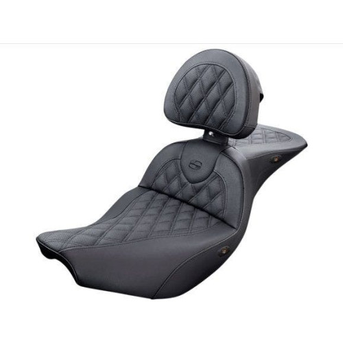 PartzBiz HD: 4403675-Saddlemen I14-07-182BRHCT เบาะโซฟาถนนแบบอุ่นพร้อมพนักพิง 14-19 หัวหน้าเผ่าอินเดียน roadmaster สปริงฟิลด์รถจักรยานยนต์หนังสีดำที่กำหนดเองนั่งสบายอัพเกรด