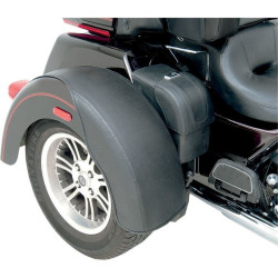 PartzBiz HD DS14140015 - Saddlemen Smooth สีดำด้านหลัง Fender Bra Protectors Harley Davidson Trikes FLHX FLHT 08-Up Street Glide Tri Glide FLHXXX FLHTCUTG Ultra Classic Cover Guard