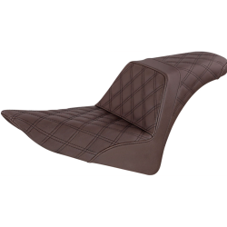 PartzBiz HD DS08021033 - Saddlemen Step-Up สีน้ำตาล Full LS Harley Seat สำหรับ 12-17 FLS 11-13 FXS | 812-26-175บีอาร์