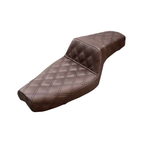 PartzBiz HD: 4403573-Saddlemen Step-Up Full Lattice Stitch สีน้ำตาล เบาะ 4 Harley 86-03 XL Models | 879-03-175บีอาร์