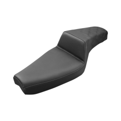 PartzBiz HD DS08040717 - Saddlemen Step-Up Rear Lattice Stitch สีดำ Seat 4 Harley 86-03 XL Models | 879-03-173