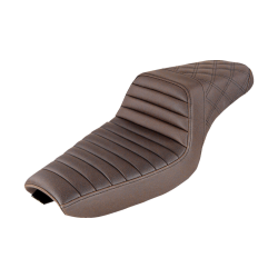 PartzBiz HD DS08040754 - Saddlemen Step-Up Tuck-N-Roll & Lattice Brown Seat 4 Harley 04-20 XL W/4.5 ถัง | 807-03-176บีอาร์