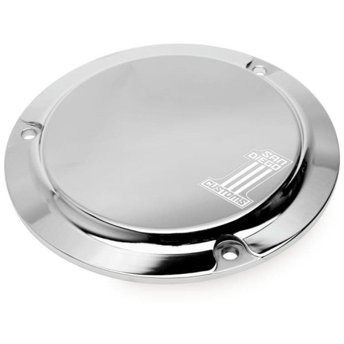 PartzBiz HD: 4403530-San Diego Customs P-DC004CHR Chrome Logo Derby Cover 99-17 Harley Twin Cam PartzBiz HD: 4403530-San Diego Customs P-DC004CHR Chrome Logo Derby Cover 99-17 Harley Twin Cam