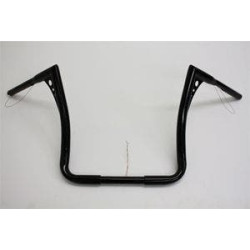 PartzBiz HD 697042 - Fred Kodlin Santee 15" Black Handlebars Ape Hangers For Harley-Davidson Bagger Bars Flh Flht | 697042