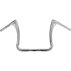 PartzBiz HD 697043 - Santee 15" Chrome Handlebars Ape Hangers For Harley-Davidson Bagger Bars Flh Flht - 697043