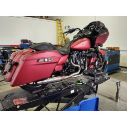 PartzBiz HD WP930-01228 - Sawicki 2 into 1 Brushed Mid Length Cannon Exhaust Harley TC Touring 95-16