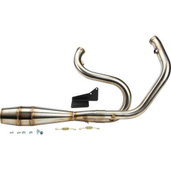 PartzBiz HD WP930-01216 - Sawicki 2 into 1 Brushed Stainless Cannon Shorty Exhaust Harley Sportster 18-Up