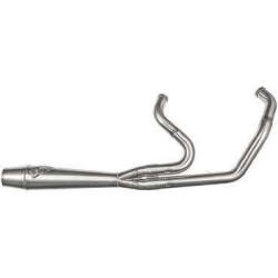 PartzBiz HD WP930-01225 - Sawicki 2 into 1 Raw Shorty Length Cannon Exhaust Harley TC Touring 95-16