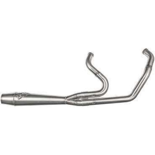 PartzBiz HD: 4403481-Sawicki 2 into 1 Raw Shorty Length Cannon Exhaust Harley TC Touring 95-16