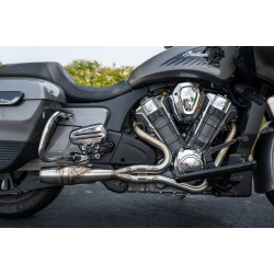 PartzBiz HD WP930-01304 - Sawicki Brushed SS 2 into 1 Shorty Cannon Exhaust System Indian Challenger 20-Up