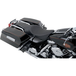 PartzBiz HD DS08010730 - Drag Low Profile Smooth Black 2" Forward Position Reach Solo Seat Harley 97-07 | Drag Specialties