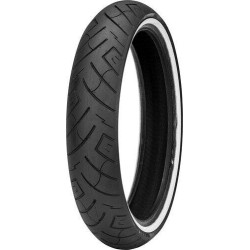 PartzBiz HD WP87-4617 - Shinko F 777 Whitewall 18 ” หน้า 130/70-18 69H Bias Ply ยางรถจักรยานยนต์ | 87-4617