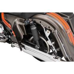 PartzBiz HD DS13110103 - Legend Black Adjustable Aero Air Ride Shocks ระบบกันสะเทือนสำหรับ Harley FLH/T 00-16 | 1311-0103 PartzBiz HD DS13110103 - Legend Black Adjustable Aero Air Ride Shocks ระบบกันสะเทือนสำหรับ Harley FLH/T 00-16 | 1311-0103