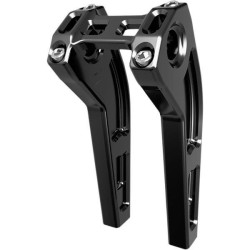 PartzBiz HD DS06021163C - Slyfox อลูมิเนียมสีดำ ไรเซอร์ 6 ”-10 ” สำหรับแฮนด์ 1 ” แฮนด์แบบดึงกลับ 6 ” Harley & Custom