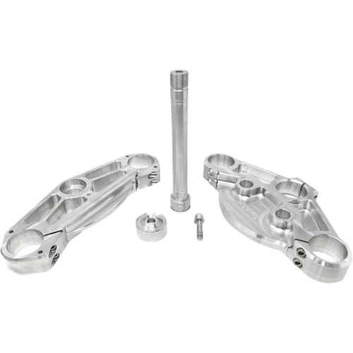 PartzBiz HD: 4403137-Slyfox Raw 49 mm Triple Tree Set บนและล่าง Harley Touring 99-13 SF13TK-1