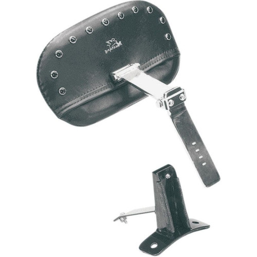 PartzBiz HD: 4403114-พนักพิงคนขับ Mustang Smooth Black Studs สำหรับ Harley Touring 97-08 FLHR & FLHX | 79068