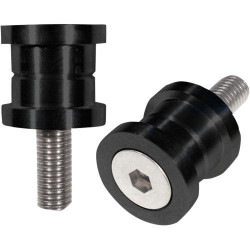 PartzBiz HD DS06020720 - Speed Merchant Black 1" Solid Riser Bushings Harley Big Twin & XL 84-15 | SM-HDSRBB